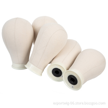 Canvas Block Head with Real Canvas Material Outside for Making Wigs/Head Weft Toupee and Closure Mannequin Head